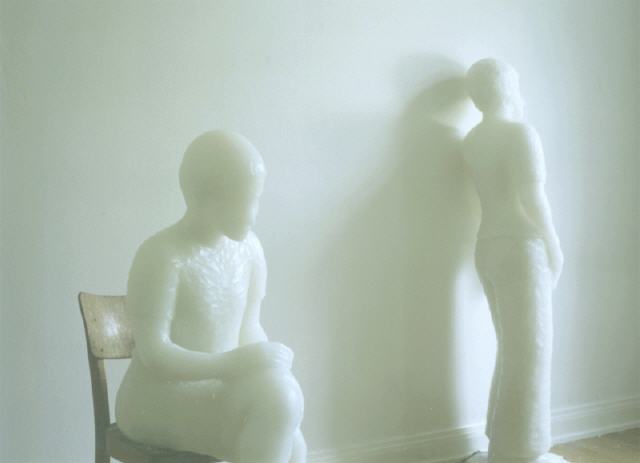aus dem Wachsskulpturenprojekt der Melancholische